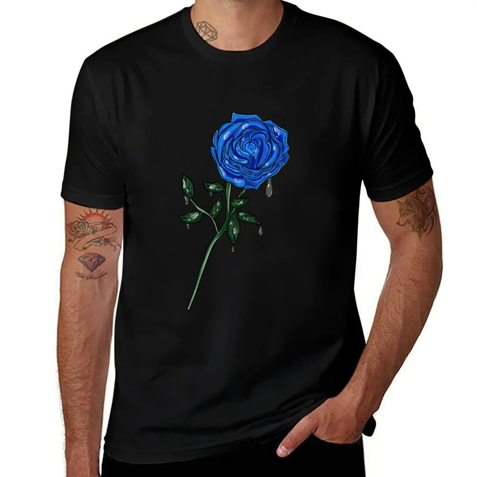 

shirt Blue graphic mens t man luxury T-Shirt t shirts t cotton man shirt rose
