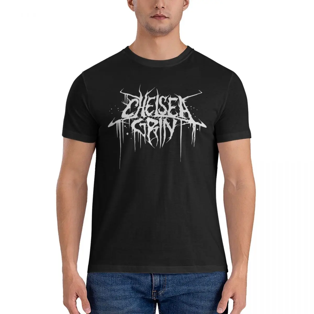 Men T-Shirts Band Logo Amazing 100% Cotton Tees Short Sleeve Chelsea Grin T Shirt Round Collar Clothing Summer