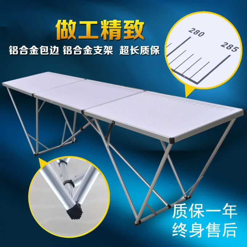 

wallpaper construction table, special table for aluminum alloy gluing machine, gluing tape scale, 2m