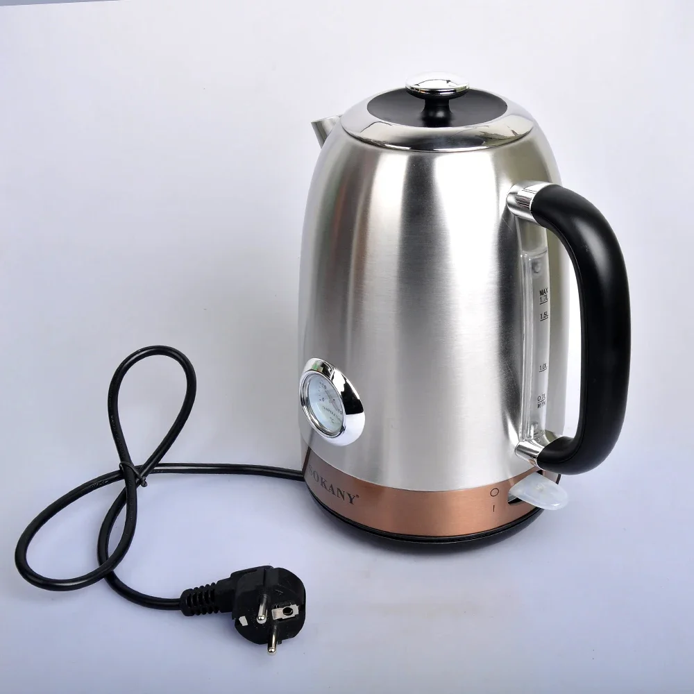 Stainless Steel Cordless  Kettle. 2000W Fast Boil with Water Temperature Display, 1.7 Liter Coffee Kettle