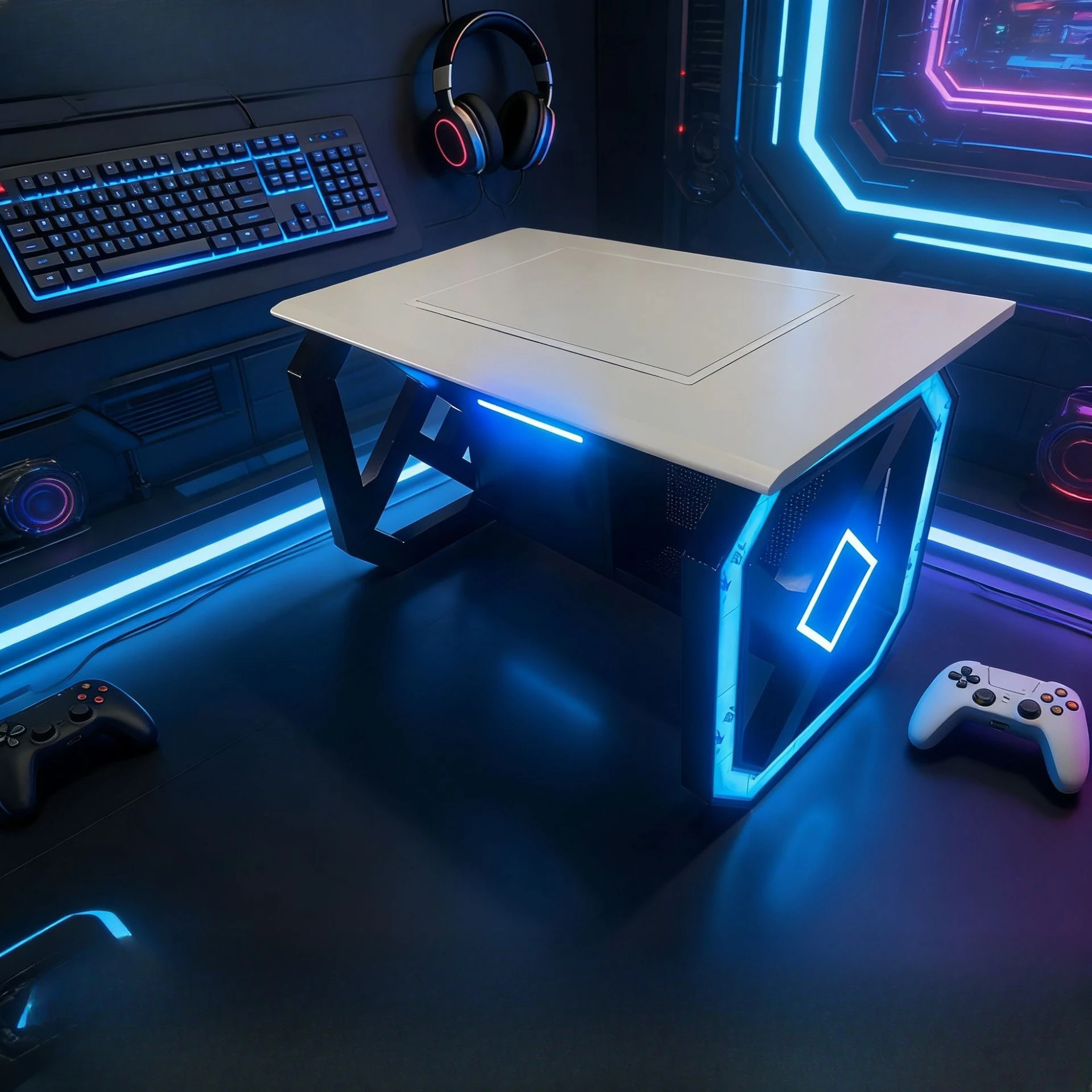 Gaming table Technology carbon fiber RGB gaming table