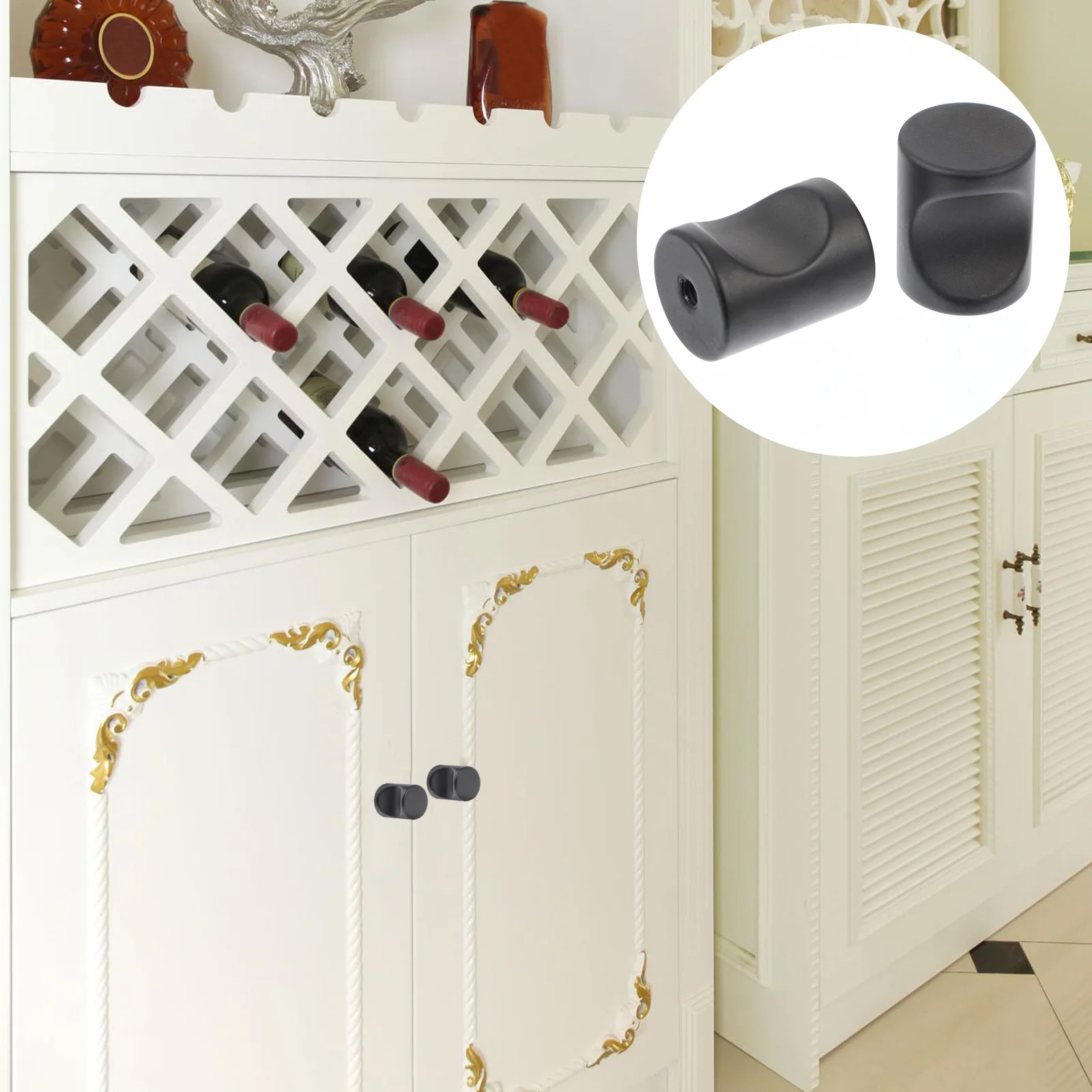 

12pcs Single Hole Cabinet Handle Aluminum Alloy Drawer Pulls For Furniture Wardrobe Door Handles Replacement Knob Cabinet Grab