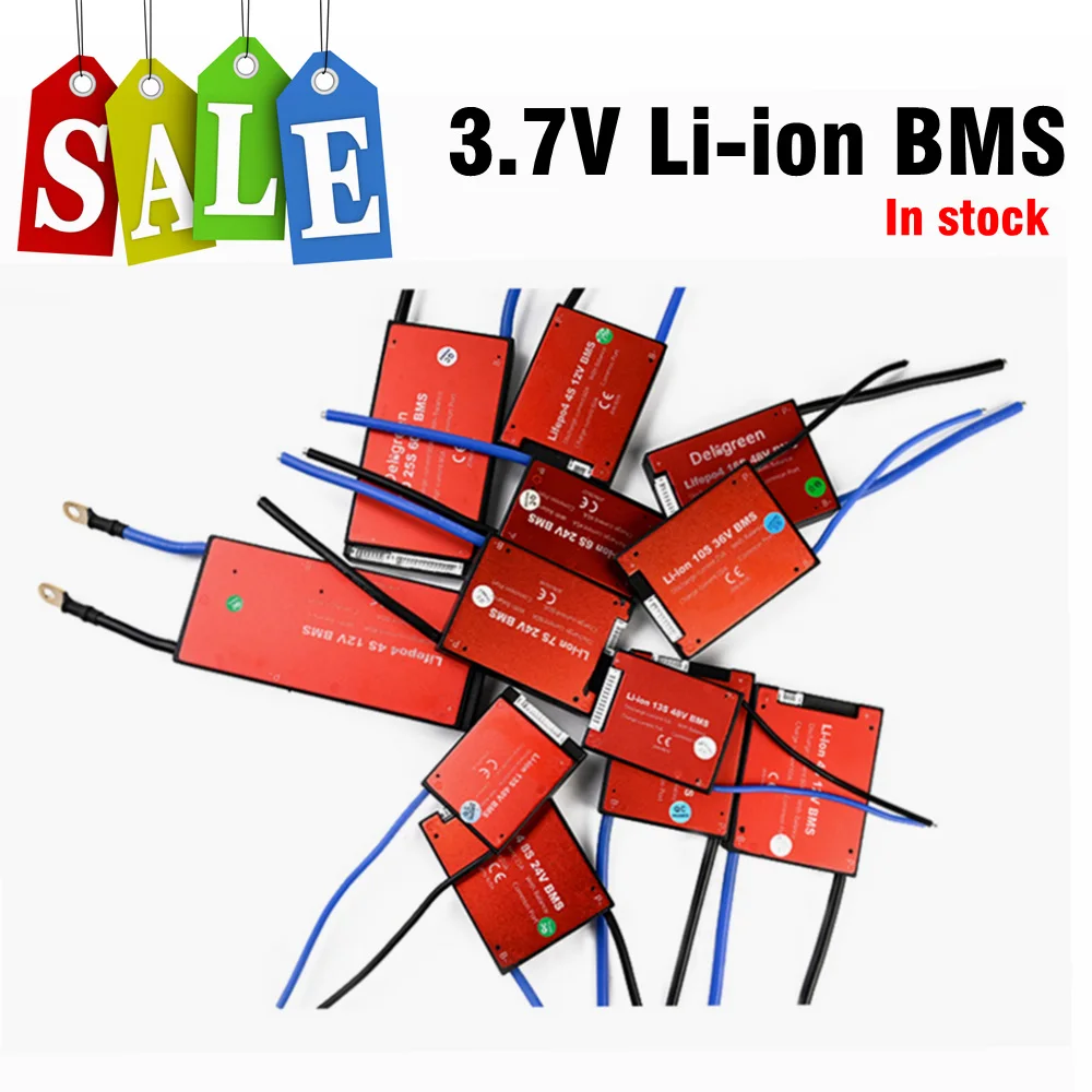 On Sale Li-ion BMS 3S 4S 6S 7S 14S 16S 15A 20A 30A 40A 50A 60A 48V PCB for 18650 LiNCM Li-Polymer Scooter Deligreen Separate