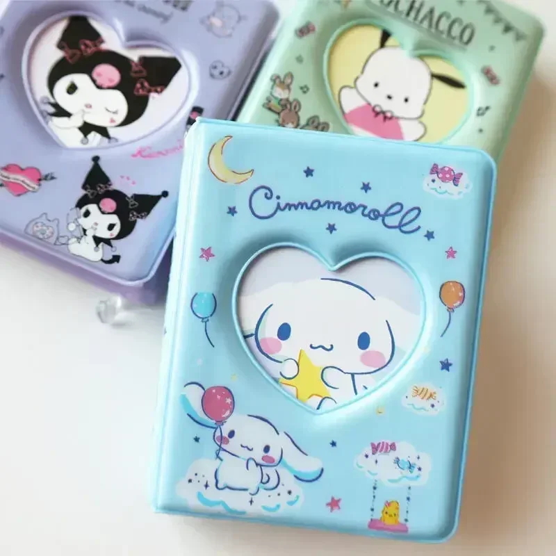 Miniso Kawaii Sanrio Hello Kitty Card Writing Truth Collection Anime Kuromi Cinnamoroll 3 Inch Mini Card Binder Anime Ornaments