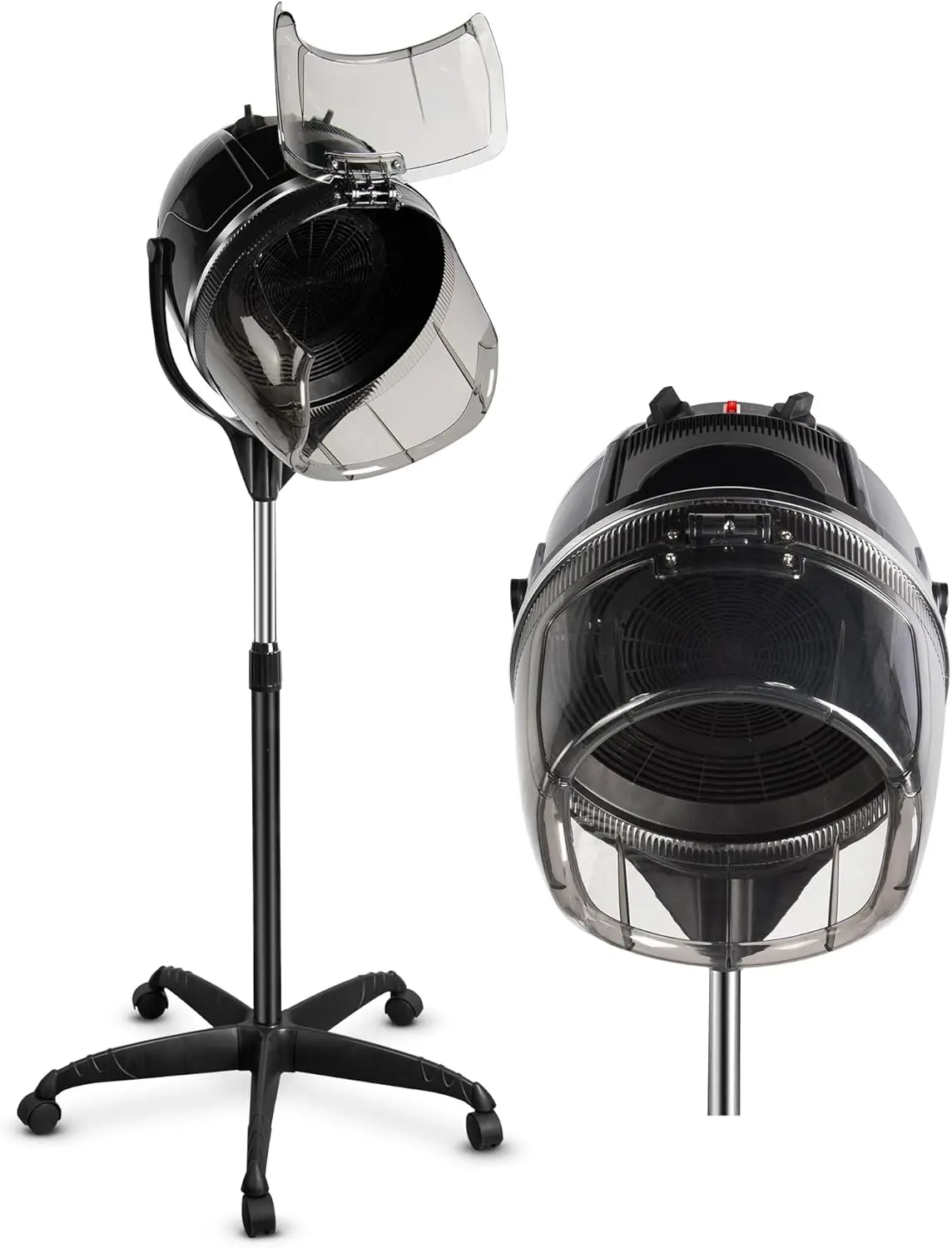

Adjustable Timer Hooded Hair Dryer Stand with Rolling Wheels for Home Salon & Beauty Spa
