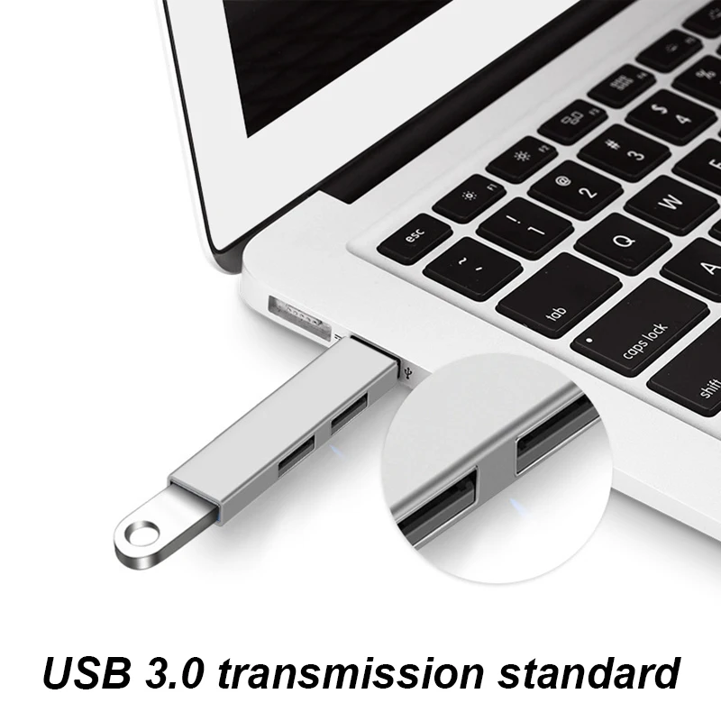 Adaptador divisor USB 3.0 Hub, Multi Hub, Expansor múltiplo, Xiaomi, HUAWEI, Acessórios para PC, 3 Portas