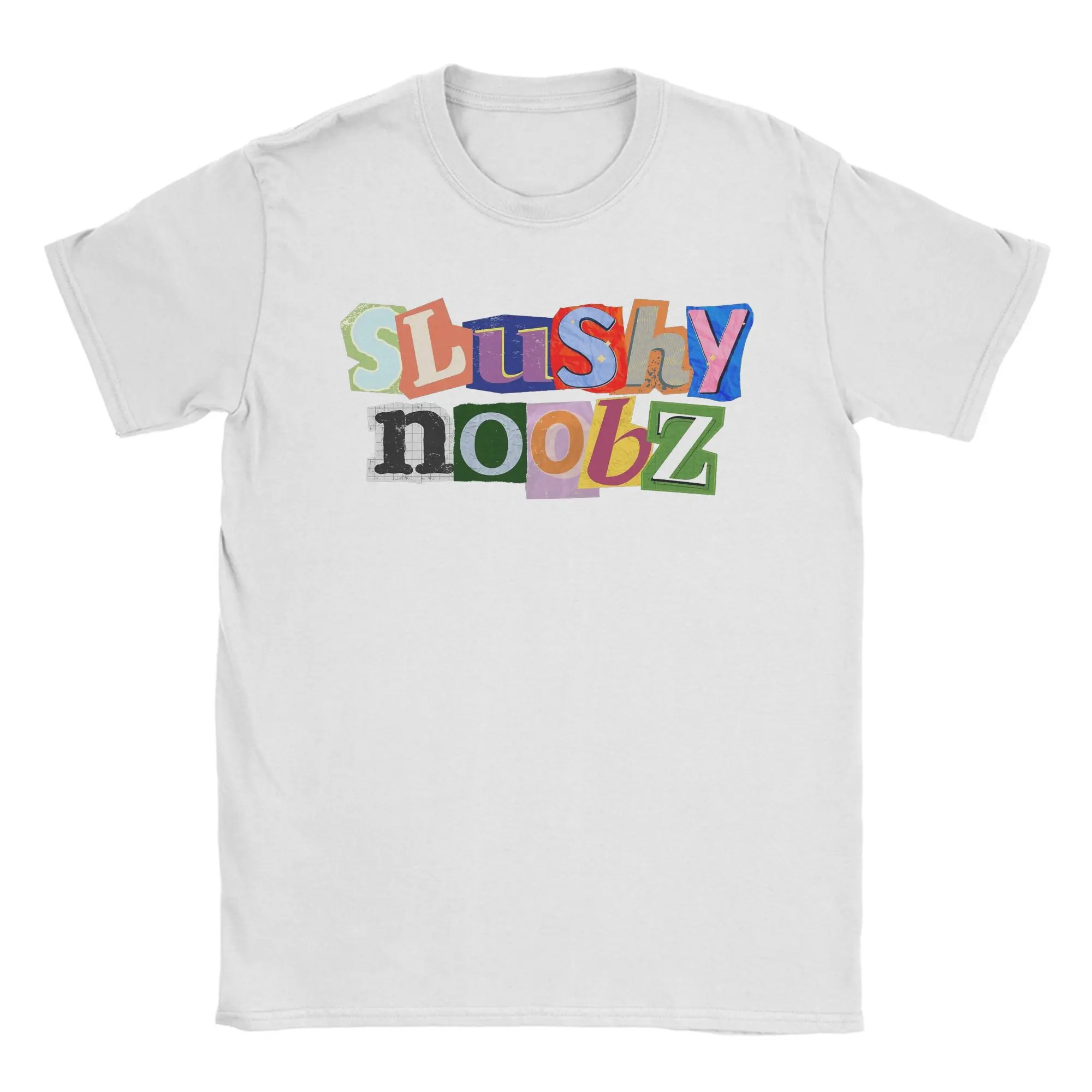 

Slushy Noobz ransom letters T Shirt Fashion T Shirts Short-Sleeved Streetwear Tops Summer Cotton O Neck Plus Size 5XL Top Tees
