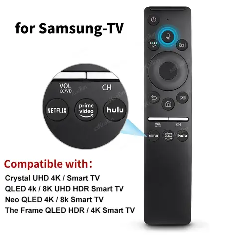 삼성 스마트 TV용 교체 음성 리모컨 음성 기능이 있는 모든 삼성 TV용 범용 BN59 리모컨 QLED LED LCD