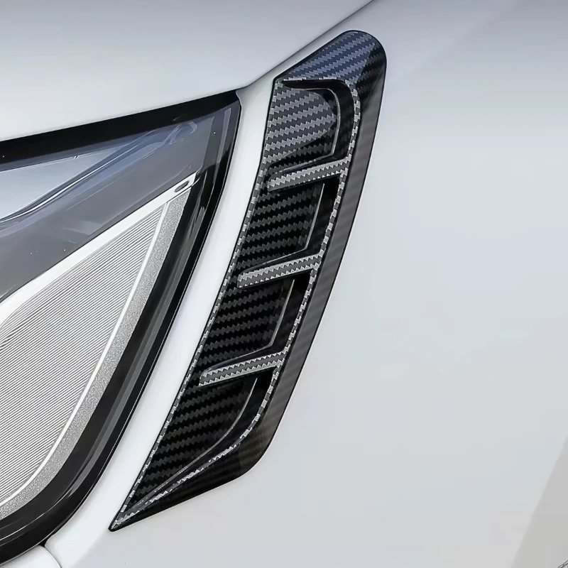2/4PCS Front & Rear Car Headlight Eyebrow Stickers, Multifunctional Headlamp Eyelid Trim Cover Decoration Pair