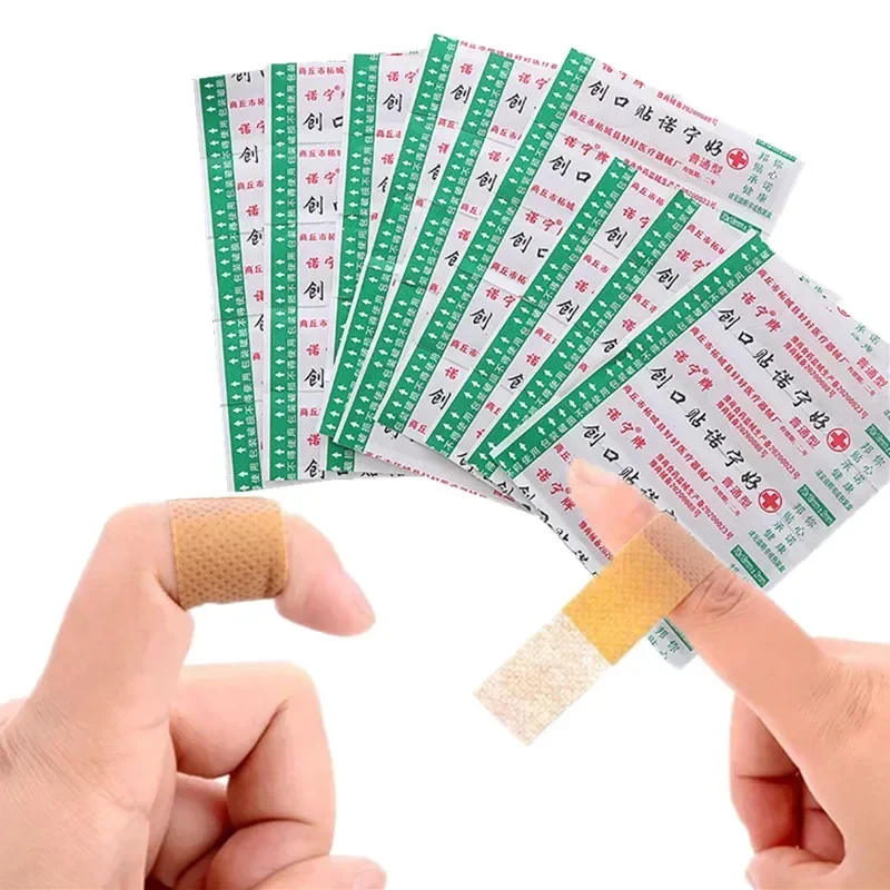 100pcs/pack Band Aid First Aid Kits Wound Patch Strips Breathable Adhesive Bandages Plaster Sports Travel Wound Patch Sticking