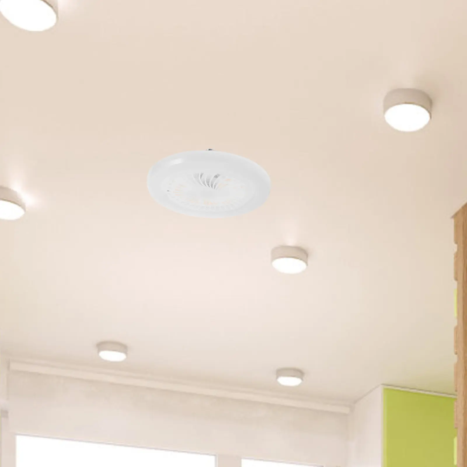 

Маленький вентилятор-светильник с регулируемой яркостью, светодиодная потолочная лампа для спальни, энергоэффективный многофункциональный светильник с цоколем E27