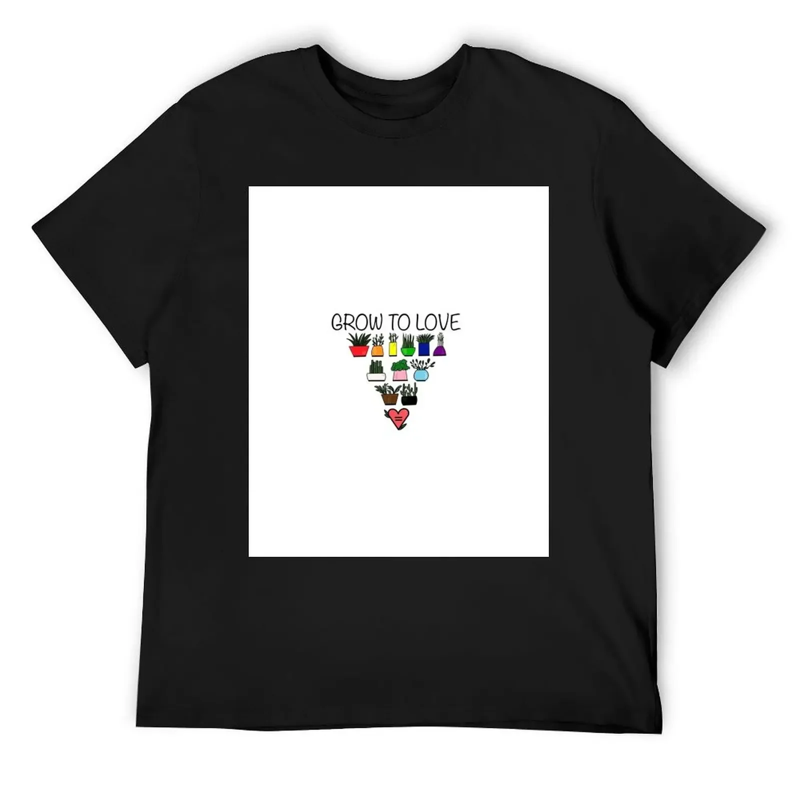 

GROW TO LOVE T-Shirt kawaii clothes cute tops sports fans tshirts for men