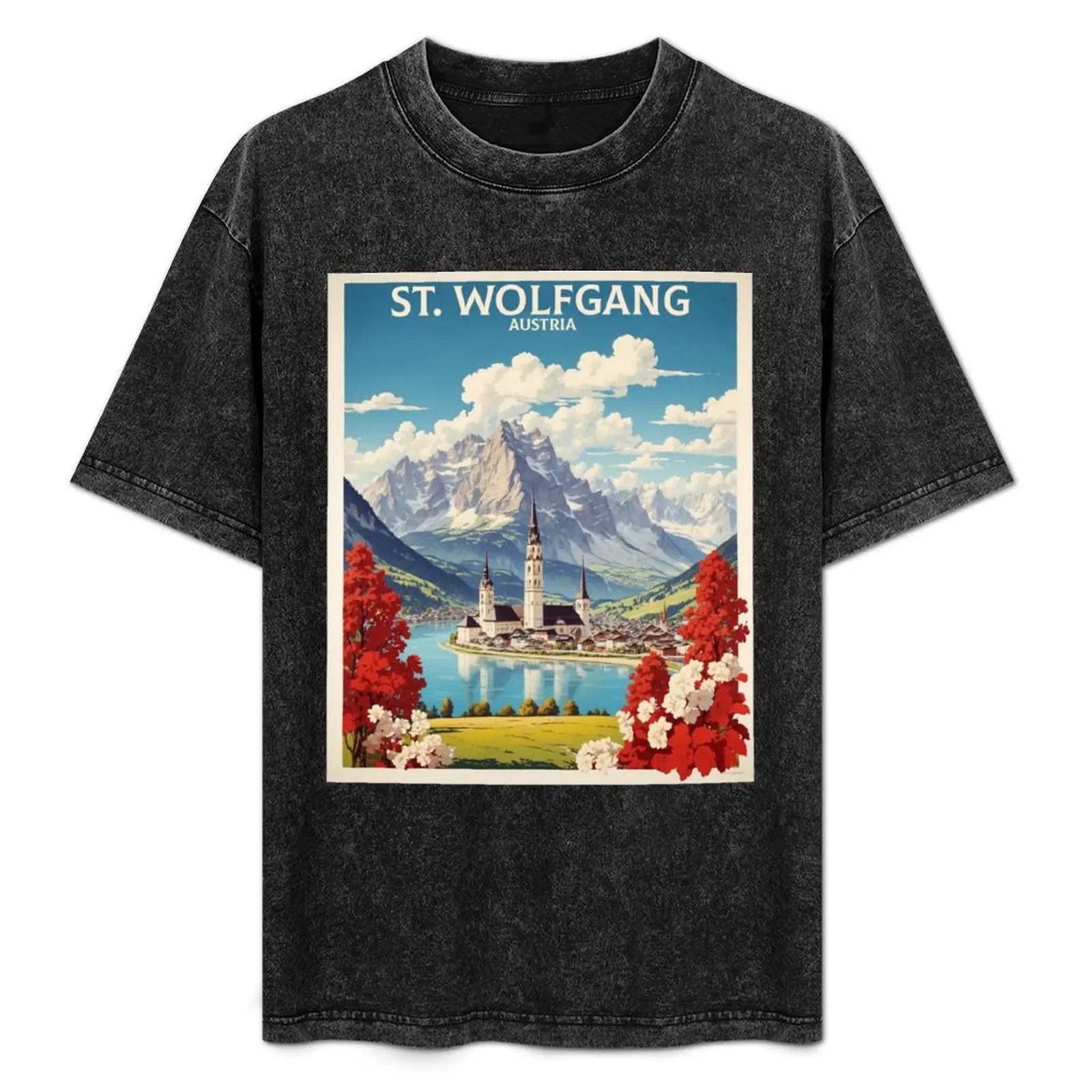 Saint Wolfgang Austria Vintage Travel Tourism Poster T-Shirt Moisture Control Sports Tee