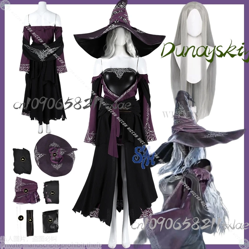 Recluse Cosplay noche Cool mujeres Reignn disfraz de bruja misteriosa capa mágica sombrero de mago Sexy negro Punk Lolita oscuro Halloween
