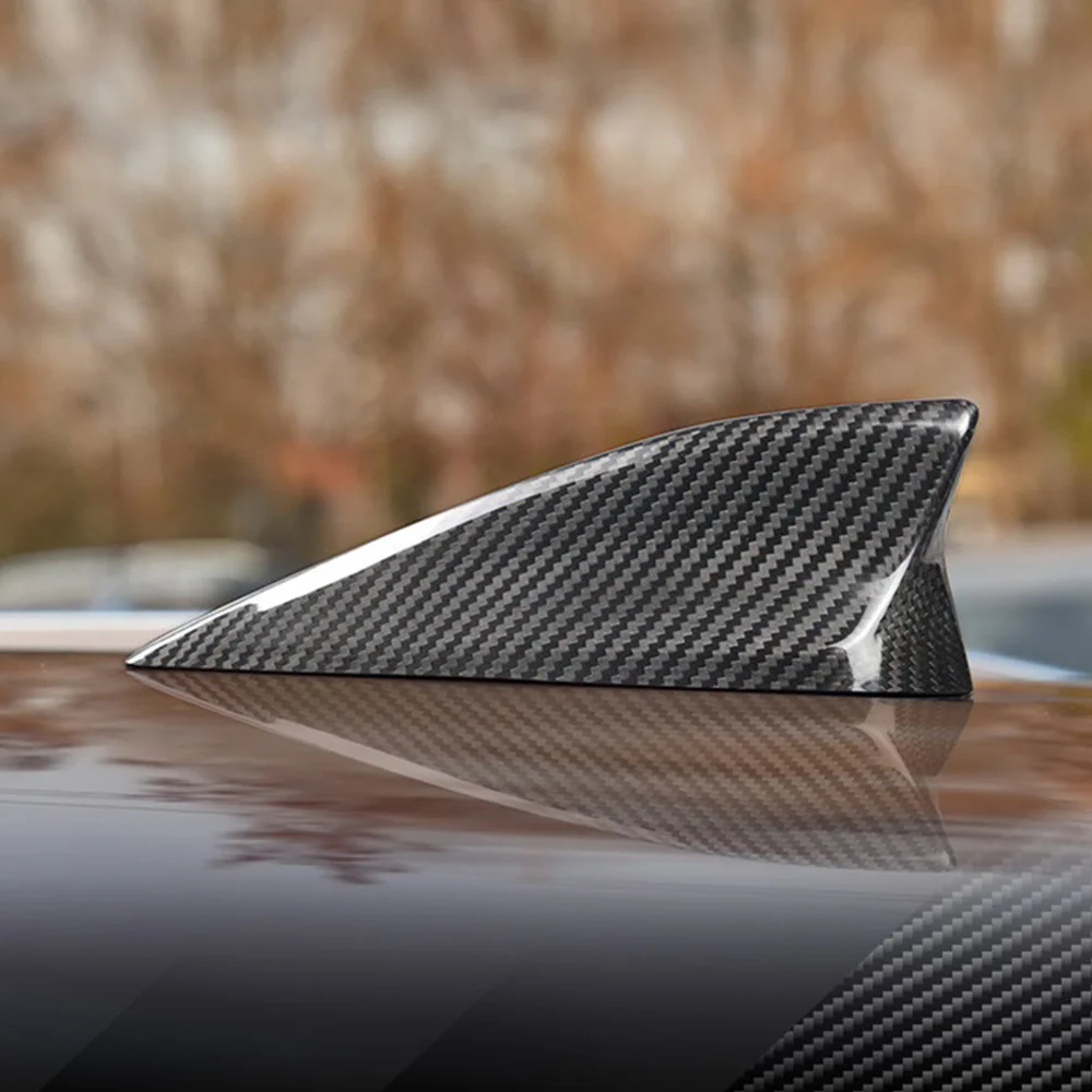 Car Roof Fin Decorative Aerial Antenna Cover Sticker for Axela -3 4 5 Real Carbon