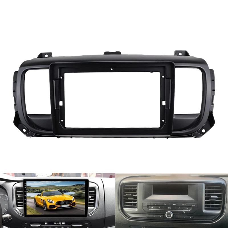 2Pcs 9 Inch Car Radio Fascia For Citroen Dispatch Toyota Proace Peugeot Expert Traveller DVD Stereo Frame Plate Adapter