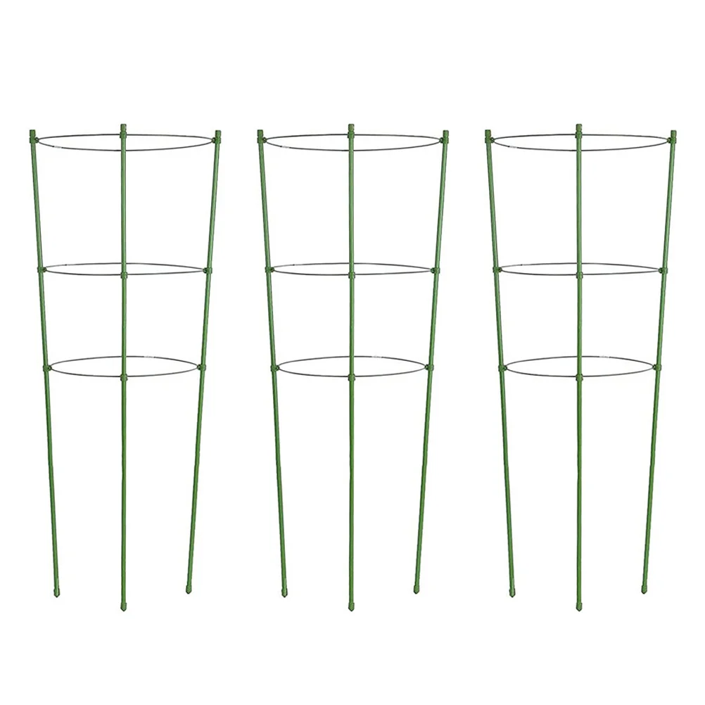 

3 Sets Plant Climbing Trellis Vine Rack Support Garden Overmolding Potted Tomato Stand Iron Abs Stake