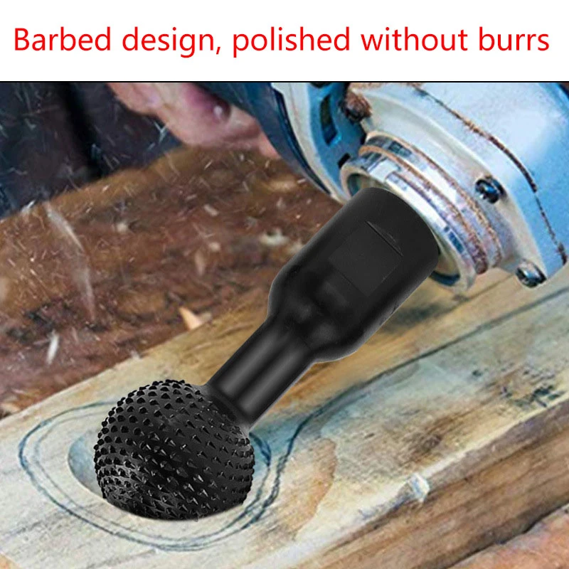 Angle Grinder Rotary File Carving Tools Grinding Head Spherical Sanding Wooden Trough Polishing Round Drilling Bits