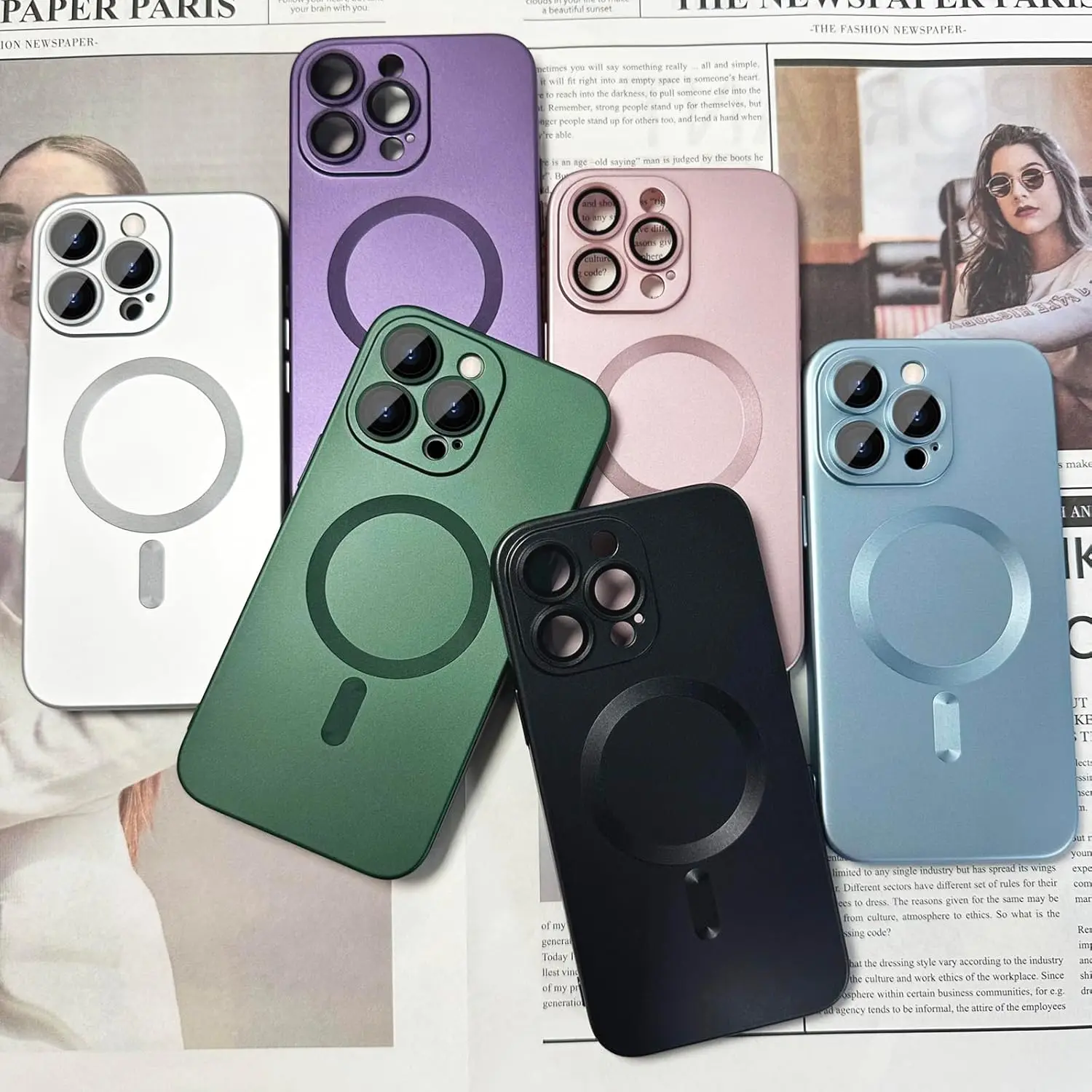 Case for  15  Max Phone Case for Women, Matte Luxury Soft Metallic Luster Design with Camera Lens Protector, Compatible with  Ca