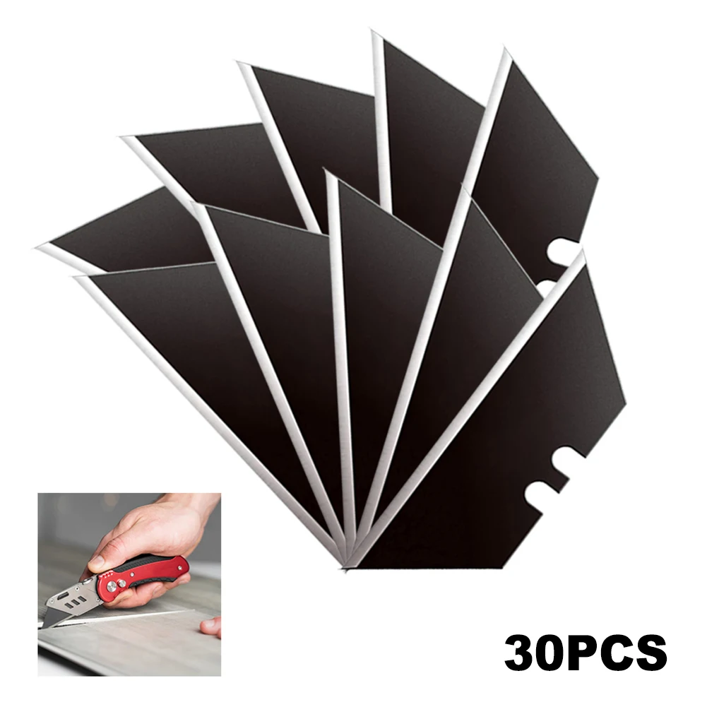 30Pcs/set Trapezoidal Blades Replacement Blade Art Craft Cutter DIY Art Craft Cutter Tool Blade Utility Cutter Carbon Steel