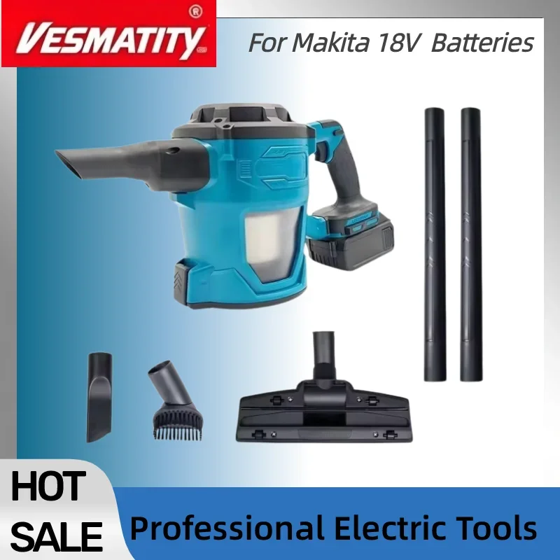 Protable Cordless Electric Vacuum Cleaner Handheld Dust Carpet Collector Machine Tool For 18V-20V Battery