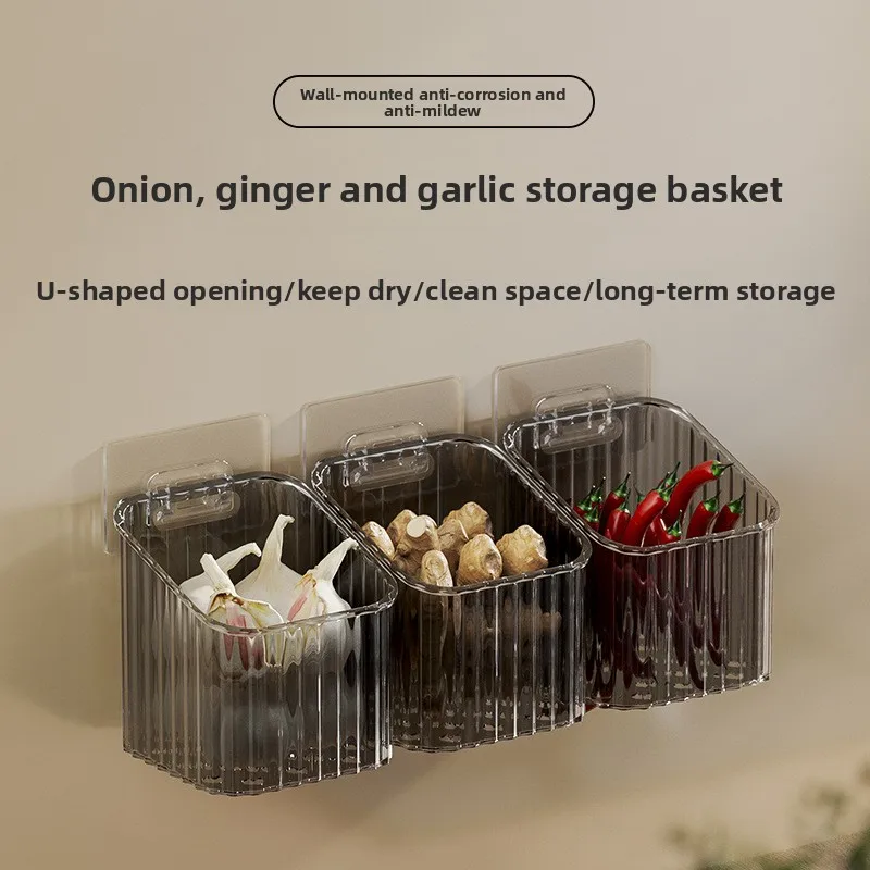 

Modern mat Garlic Onion Ginger Storage Box Wall Hanging Kitchen elf Home Fabric Goods Large Garlic Storage Basket