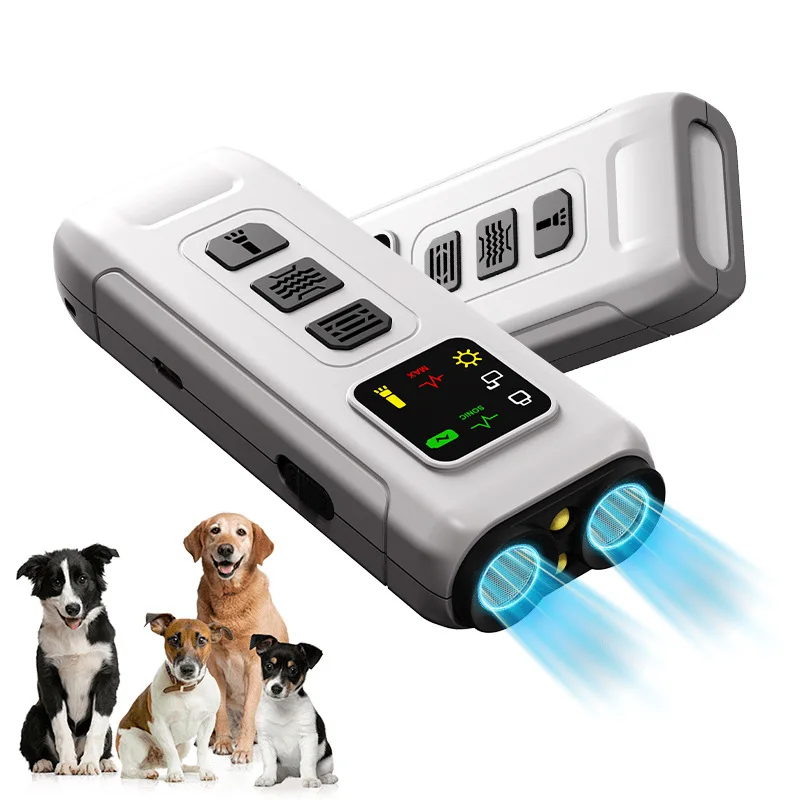 

new ultrasonic barking device Cross-border double-headed dog repellent portable dog trainer barking dog repellent