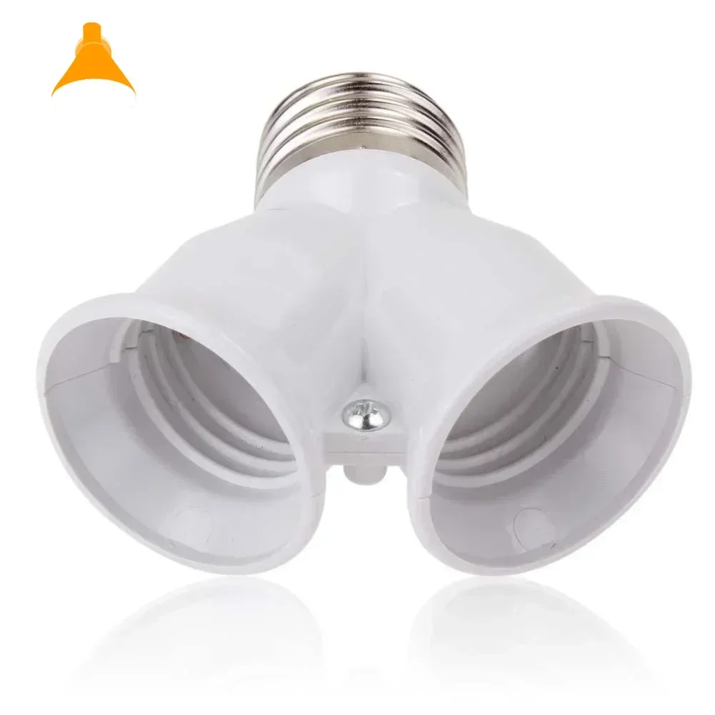 E27 To 2-E27 Splitter Adapter Lamp Holder Socket Bulb Holder 5/10/20PCS Screw E27 LED Base Lamp Bulb Socket Lighting Accessories