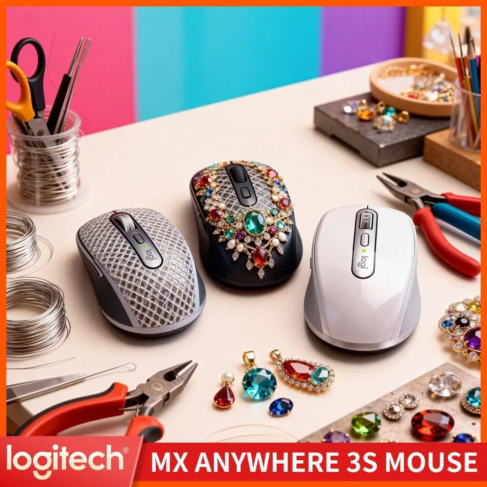 Logitech MX Anywhere 3S Noiseless Wireless Mouse Quiet Scrolling Ergonomic Design Home Office