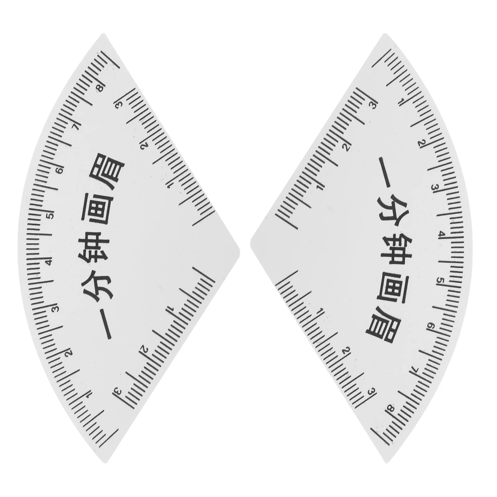 2 Stuks Wenkbrauw Tekening Liniaal Stencil Tool Precisie Vormgeven Gids Draagbare Pvc Make-Up Mapping Accessoires Wenkbrauw Tool