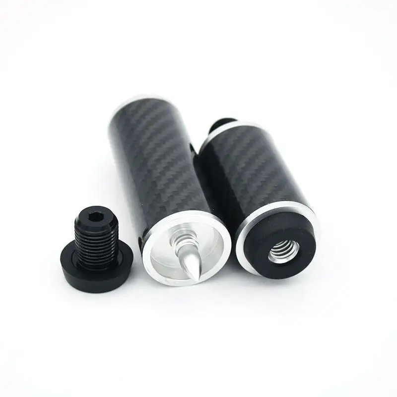 Hight Quality Bullet Type Joint 2/4/8 Inches Carbon Fiber Material Bright Billiard Cue Extension for Pool Cue Stick Butt