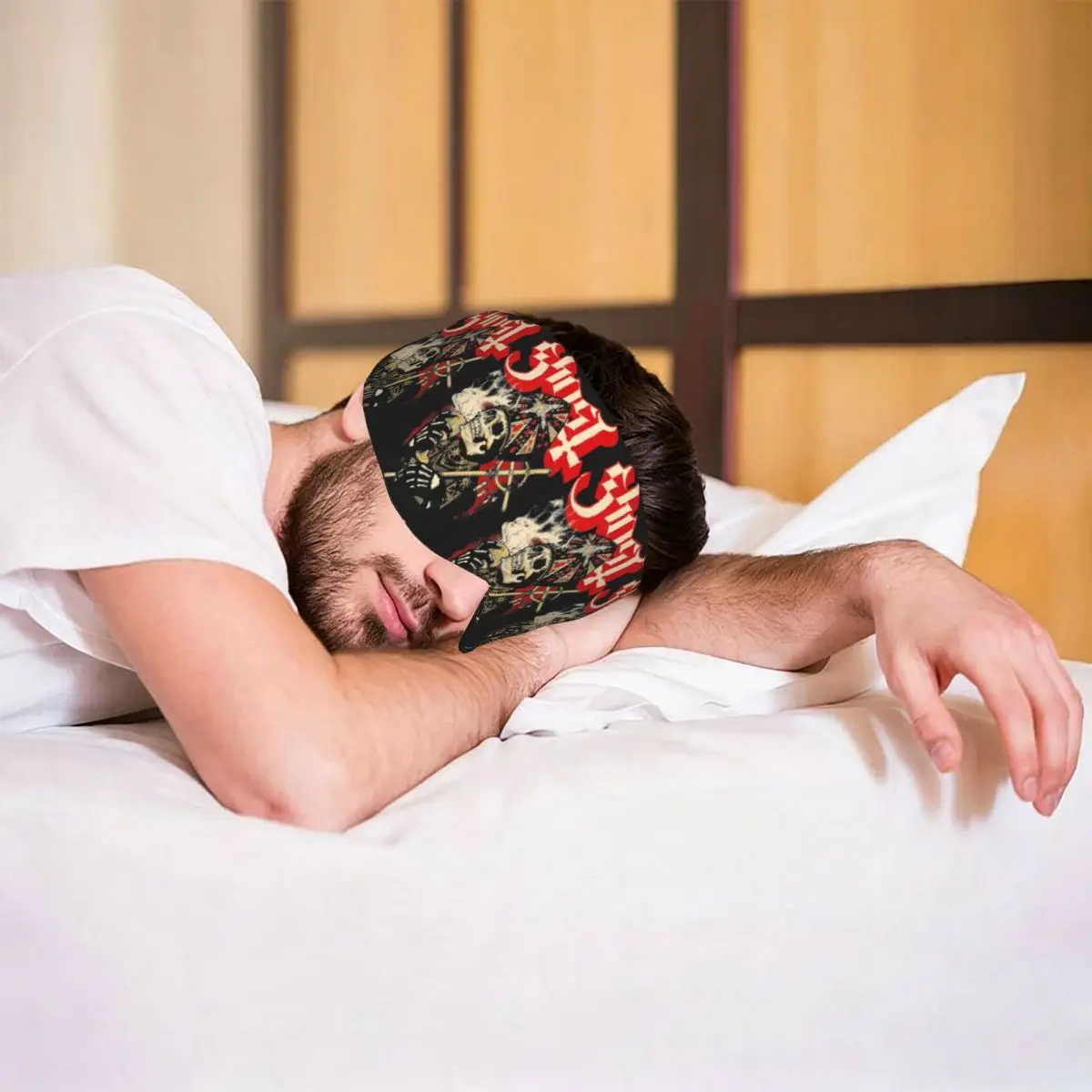 Swedish Rock Band Horror Ghost sleep eye mask Light Blocking Portable Eye Cover for Girls Boys Home Sleeping Eyeshade eyepatch