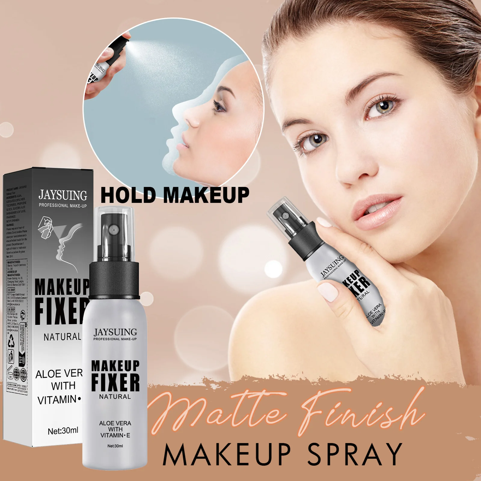 Makeup Setting Spray For Face Transfer-proof Long-lasting Oil-free No Creasing No Separation Refreshing Quick Fixer Makeup Spray