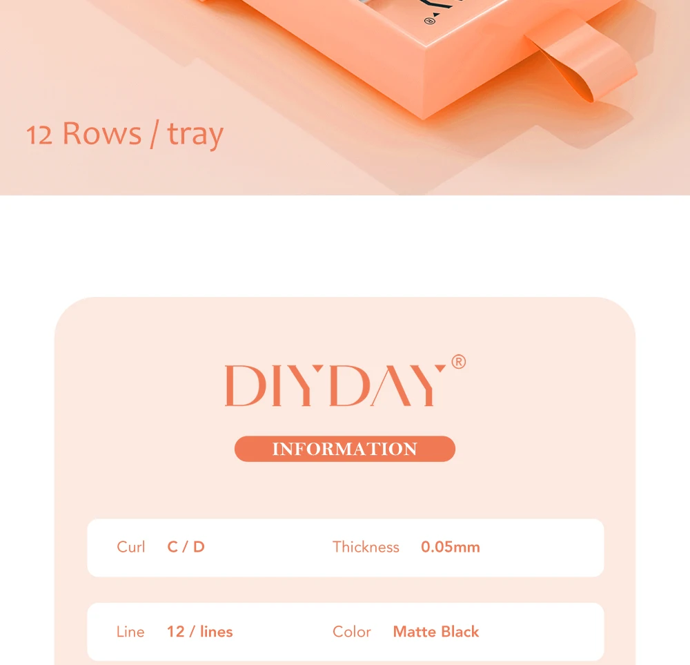 DIYDAY Narrow Comic False Mink Eyelash Extension