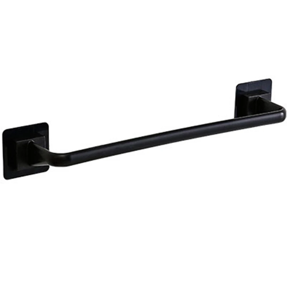 Stainless Look Towel Rod with Secure Suction Base for Bathroom and Kitchen Walls No Wall Damage Towel Storage Solution