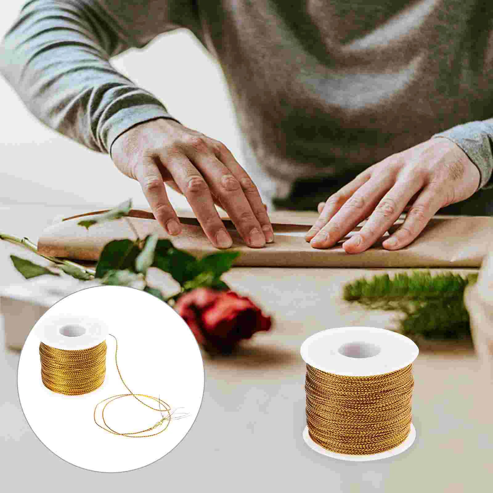 

No Elastic Gold Wire Gift Bags Ropes Cookie Sealing Straps Wrapping Binding Bread Lollipop Tie Wires Food