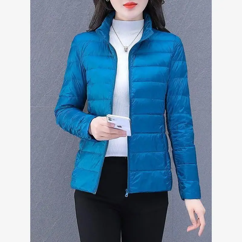 المرأة أسفل القطن Jaet شتاء جديد Faion خفيفة الوزن الدفء ملابس خارجية الخبز Sle معطف عادي رقيقة ort طول #2