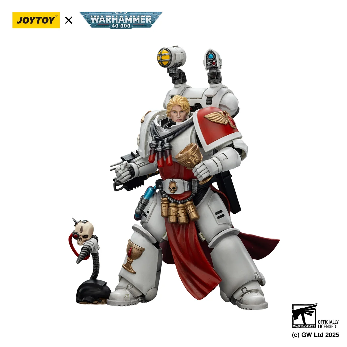 

【Pre-sale】JOYTOY Warhammer 40K Blood Angels Sanguinary Priest with Heavy Bolt Pistol Chainsword and Narthecium 1/18 Anime