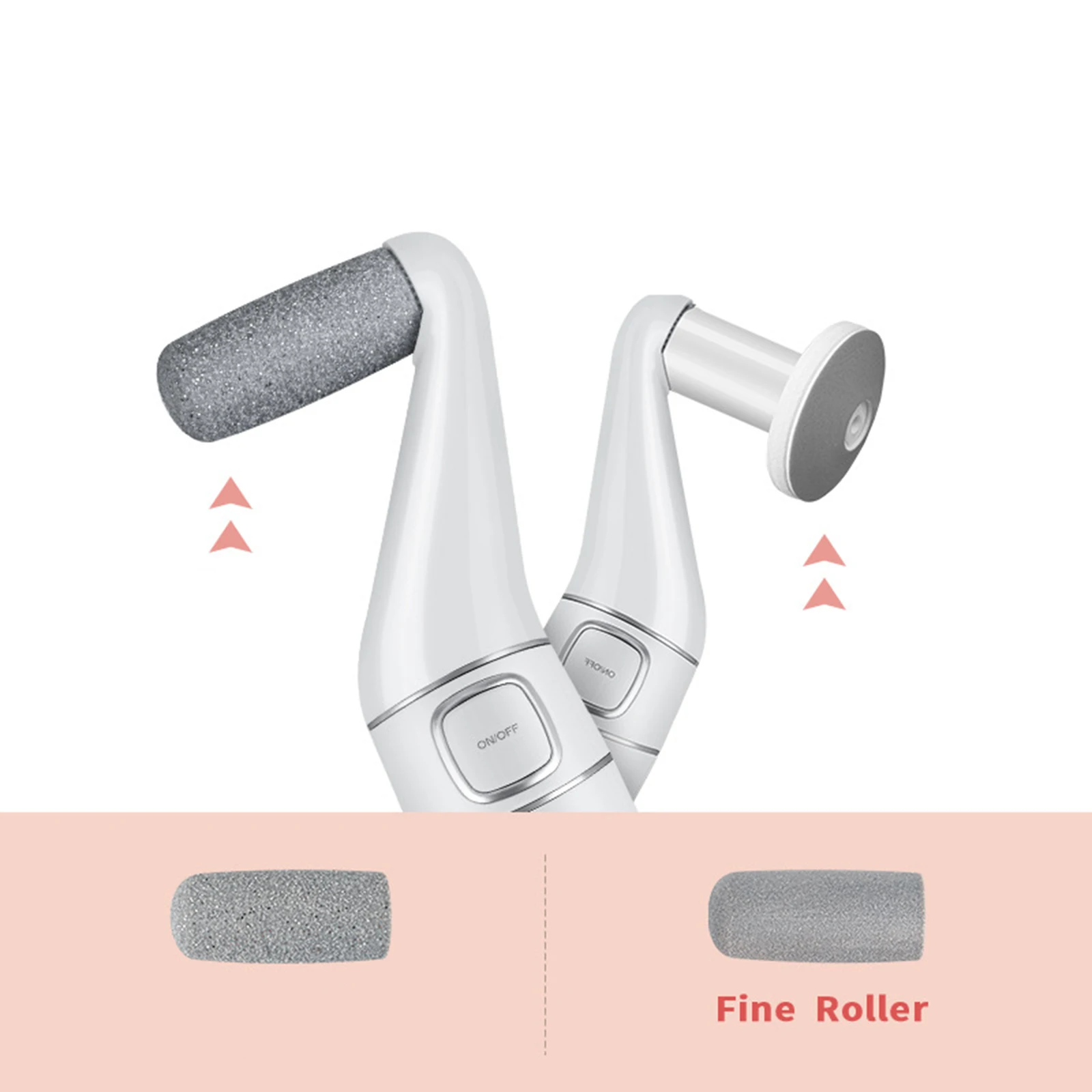 2 in 1 Electric Feet Callus Remover Professional Manicure Scrubber for Stubborn Feet Hands SPA Hard Skin Removal Dry Skin Travel