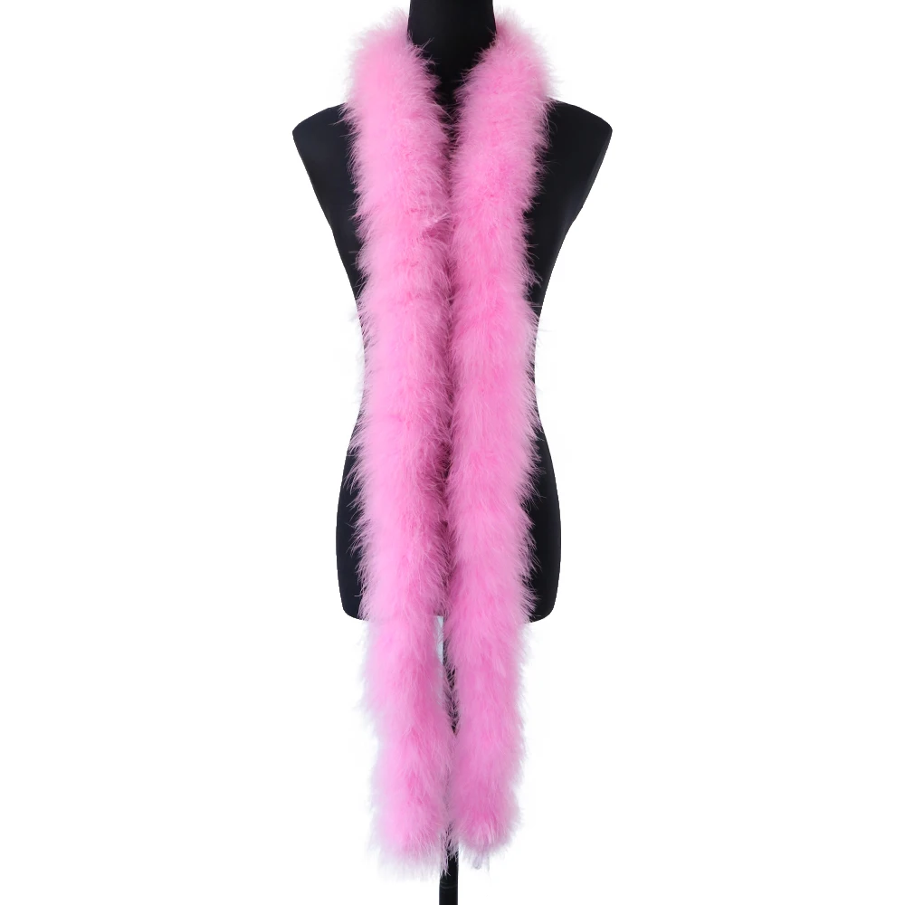 80pcs marabou feather boa dark pink