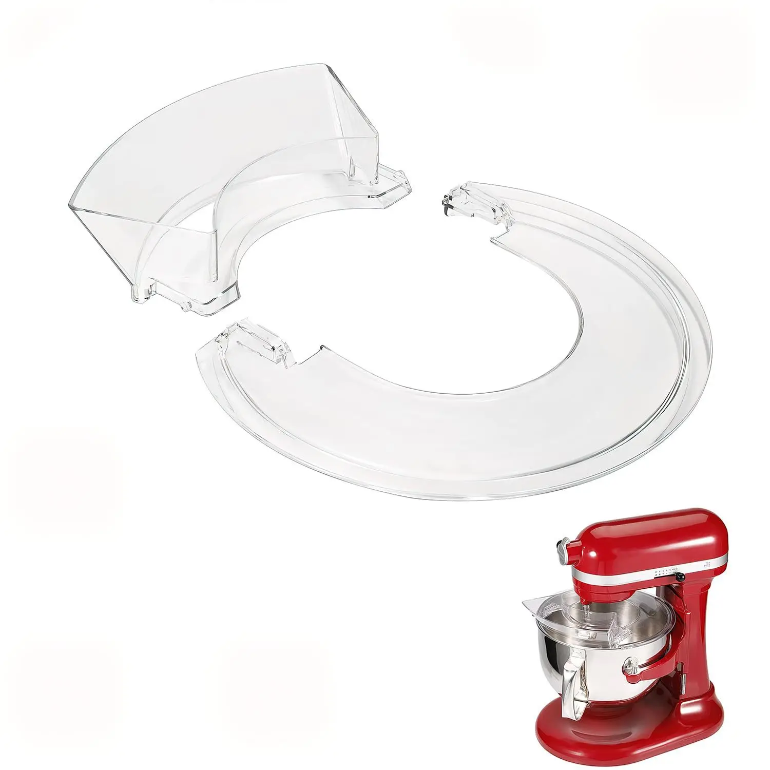 

5.5-7QT Pouring Shield Spattering Cover Bowl-Lift Cross-border Chef Machine Kitchenaid Accessory