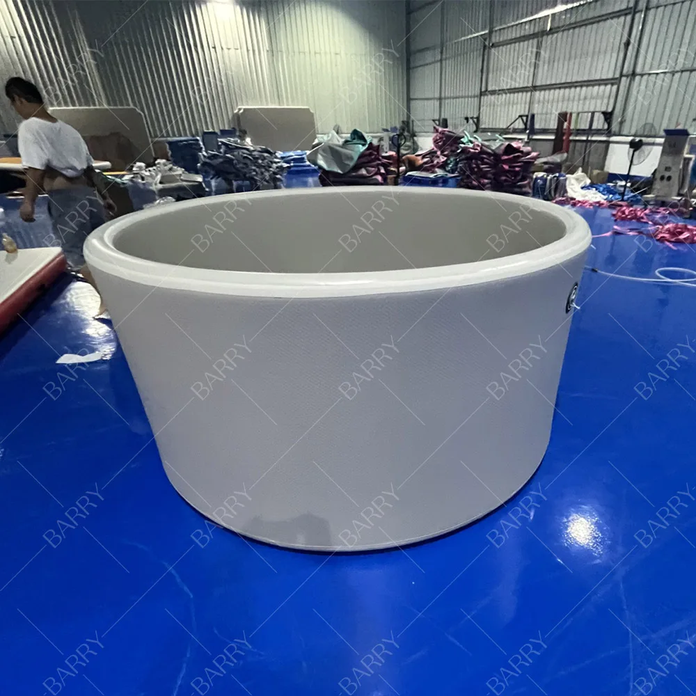 

Custom Logo China Drop Stitch Pvc Pool Inflatable Large Swimming Pool Round Inflatable Ice Bath Plunge Pool With Chiller