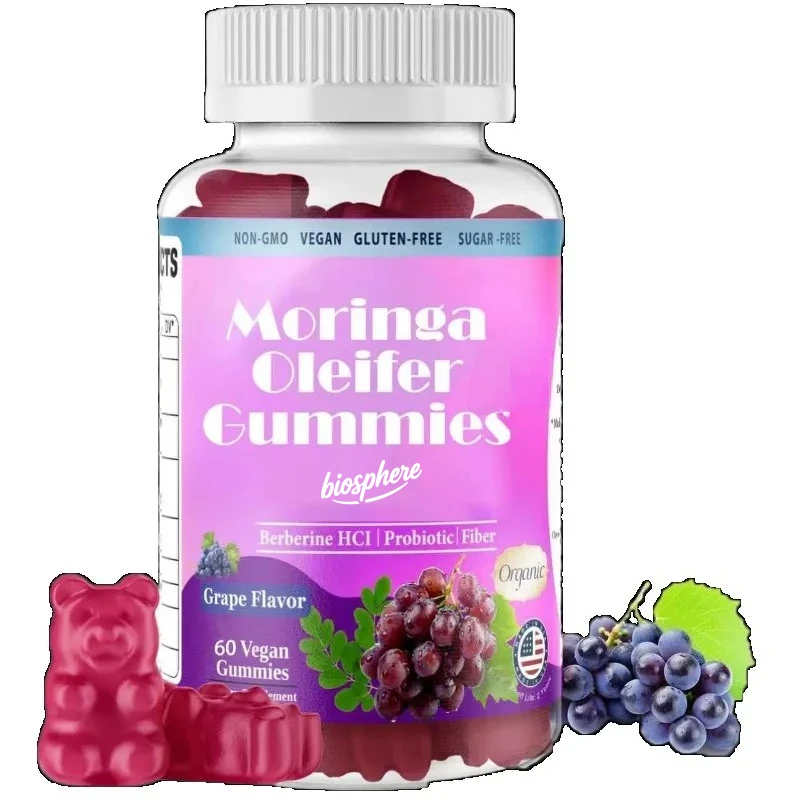 Moringa gummies contain berberine probiotic fibers - antioxidants support GLP-1 energy immunity, joint and intestinal health*