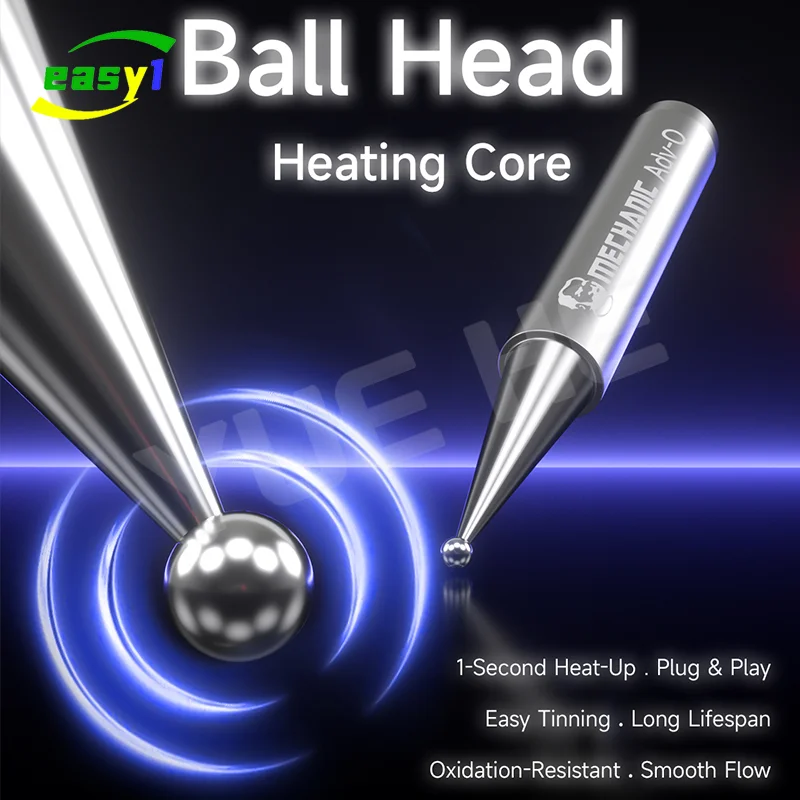 

Mechanic High-Grade Lead-Free Ball-Tip Soldering Iron Tip Quick Heating in 1 Second for Precision Soldering Work Tool Adv-O