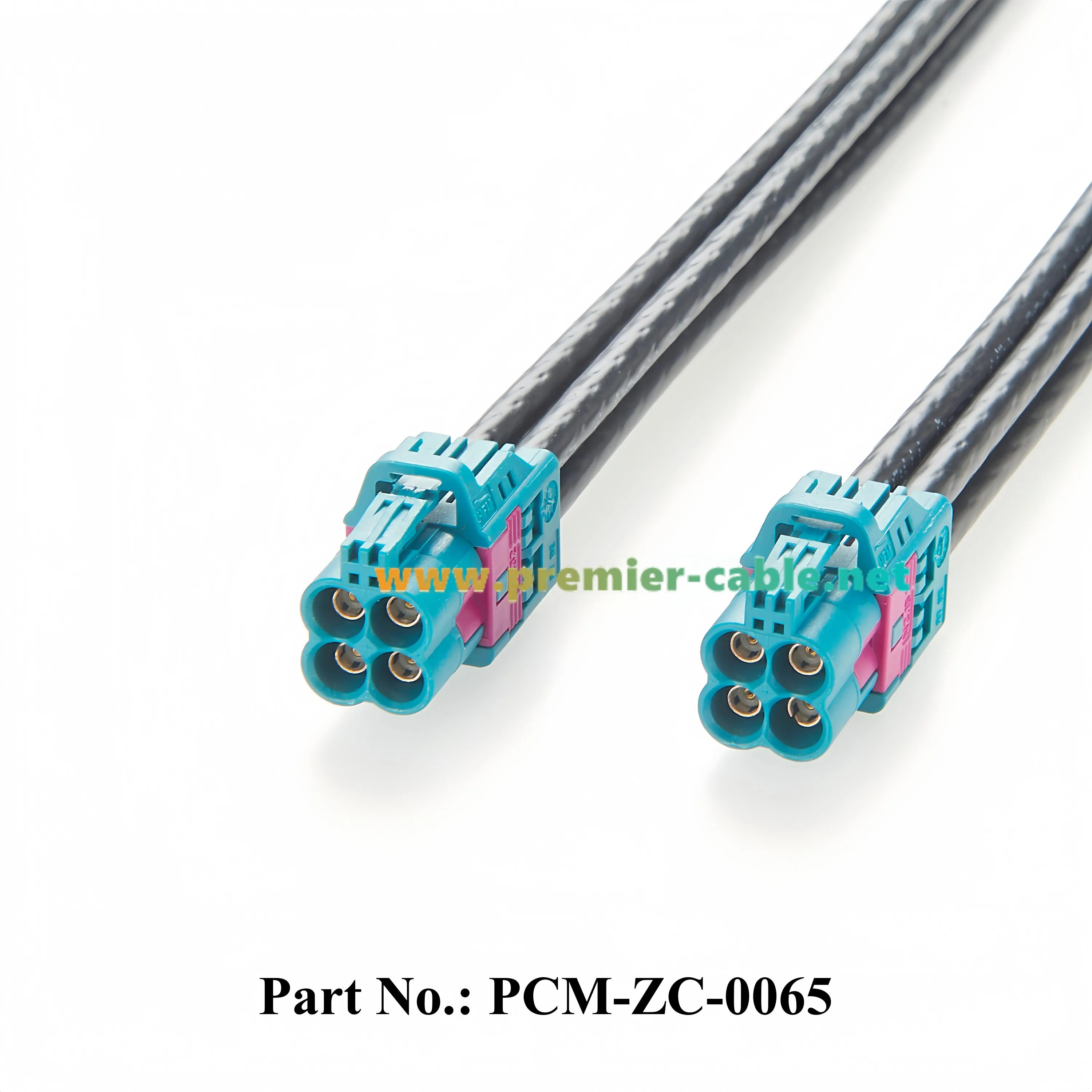 Quad HFM Mini FAKRA Kabelkonfektion 4-in-1 Mini FAKRA HF-Koaxialkabel mit Original Rosenberger AMK12D-1M4Z5-Z Stecker 50 Ohm – Detail 1