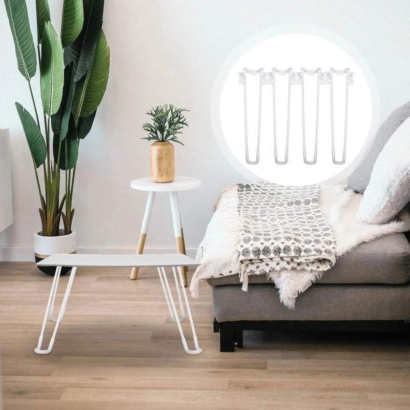 4pcs Folding Table Legs Duty Metal Table Legs Set Folding Furniture Foldable Laptop Coffee Table Replacement Bed Cabinet