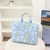 MINISO Hello Kitty KUROMI My Melody Cinnamoroll Pompompurin Pochacco Kawaii Anime Cartoon Oxford Cloth Handbag Computer Bag Girl
