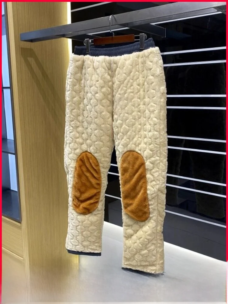 

Утепленные зимние длинные брюки для мужчин и женщин, водонепроницаемые, ветрозащитные, с флисовой подкладкой, термобрюки из хлопка.