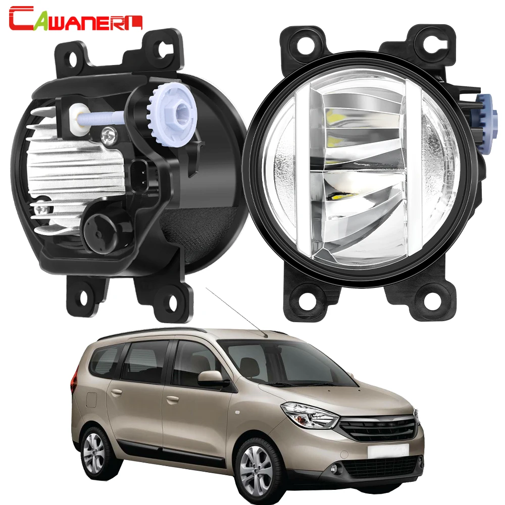 2 Pieces Upgrade Car Fog Light Assembly For Renault Lodgy 2012-2018 30W 4000LM High Bright LED Fog Driving Lamp H11