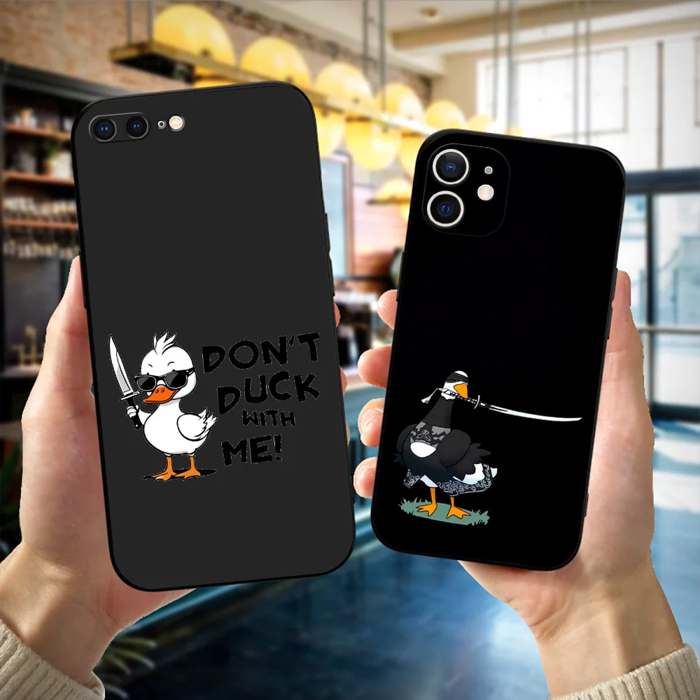 Black Tpu Case For TCL phone 30 plus 303 30XE 30V 30SE E 306 305 40R 40SE 405 406 408 Funny Duck